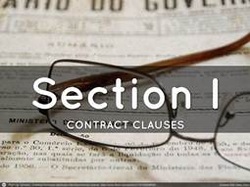 Section I. Contract Clauses/General Provisions